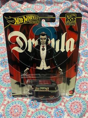Hot Wheels Premium Pop Culture "Dracula" Collectible Car - Black & Red